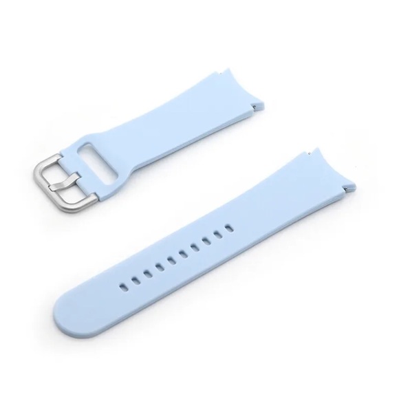 Silicone sports watch band size small light blue - Picture 1 of 5